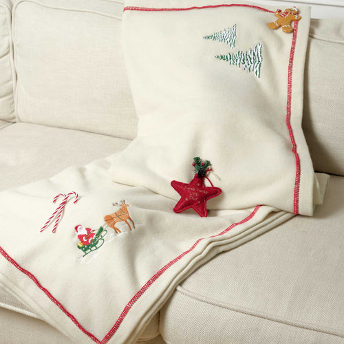 Bed Collection - Throws — embroidered linen throw | Maison Alia