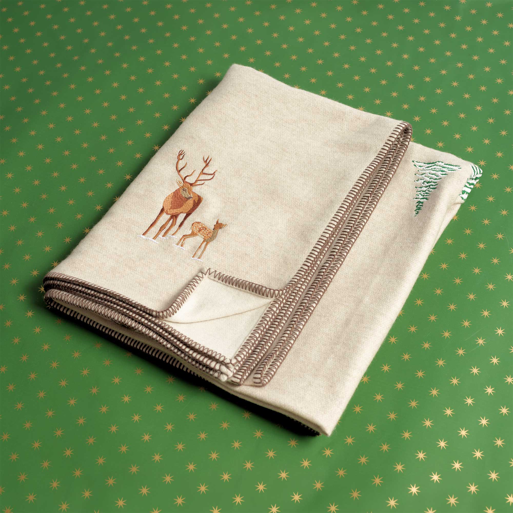Solid Colour Throw — hand-embroidered pure cashmere throw | Maison Alia