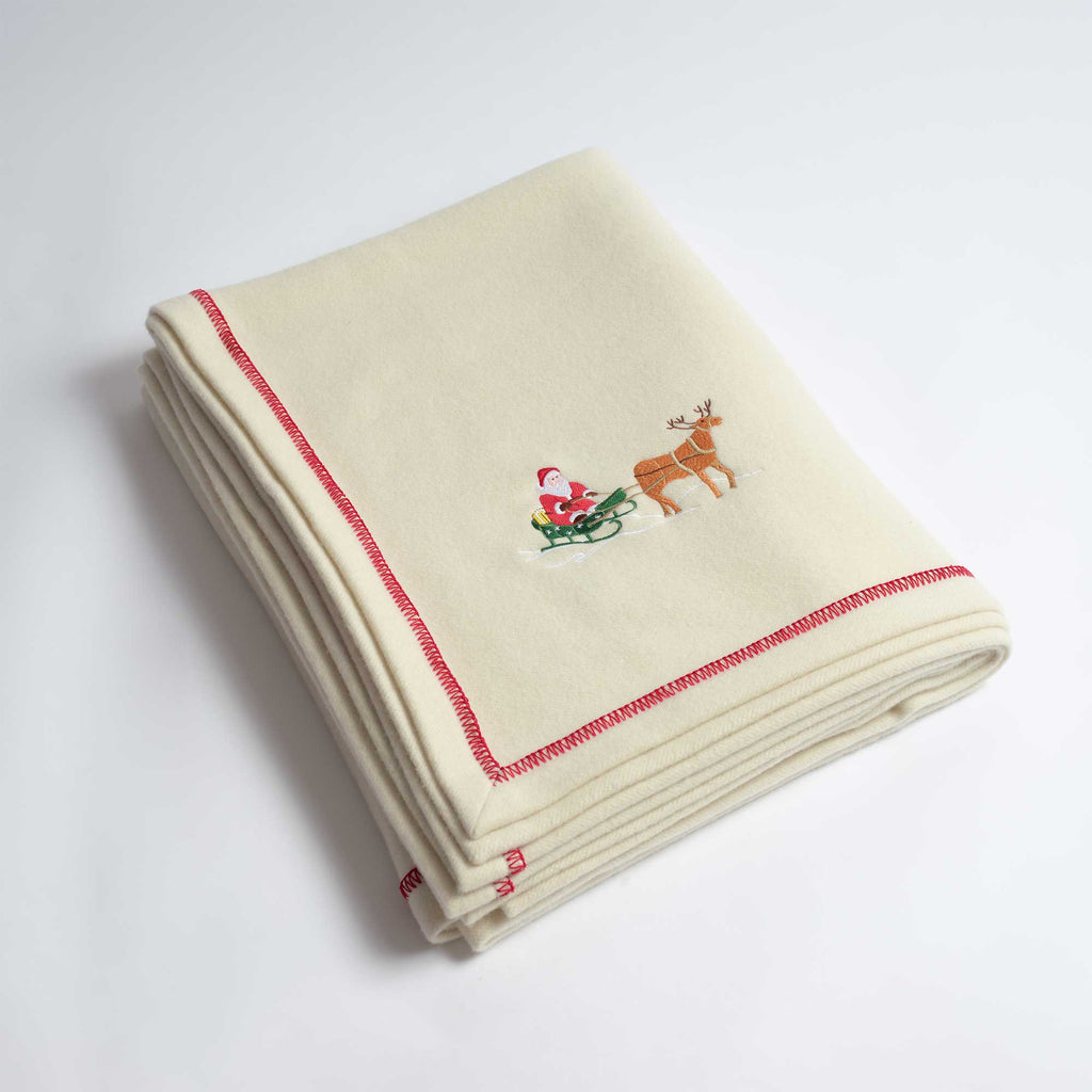 Solid Colour Throw — hand-embroidered pure cashmere throw | Maison Alia