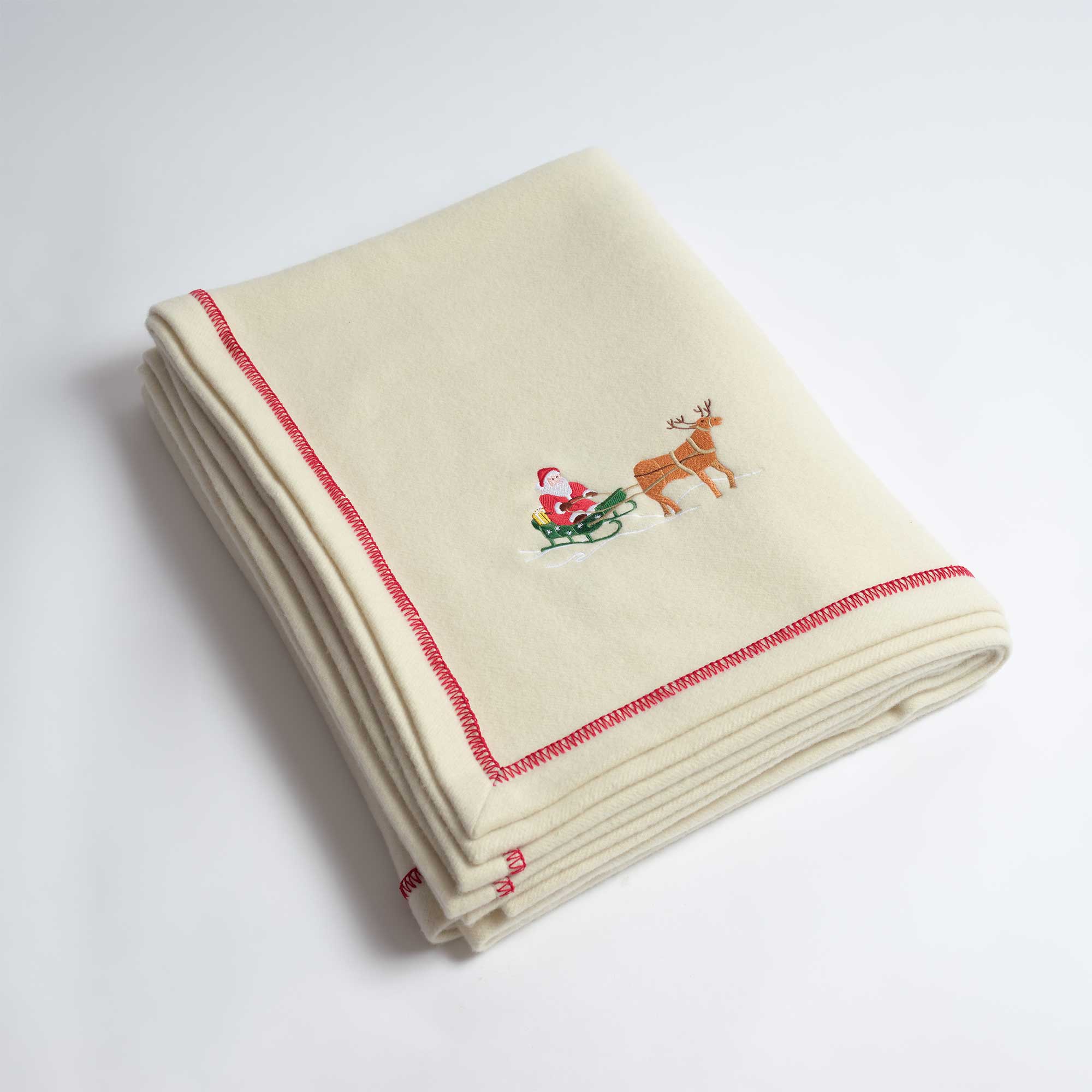 Solid Colour Throw — hand-embroidered pure cashmere throw | Maison Alia