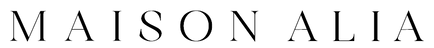 Maison Alia logo — black wordmark with dragonfly