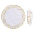 Intreccio d'Oro — hand-embroidered Italian linen | Maison Alia