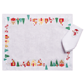 Fête d'Hiver (Placemat + Napkin) — hand-embroidered Italian linen placemat & napkin set | Maison Alia