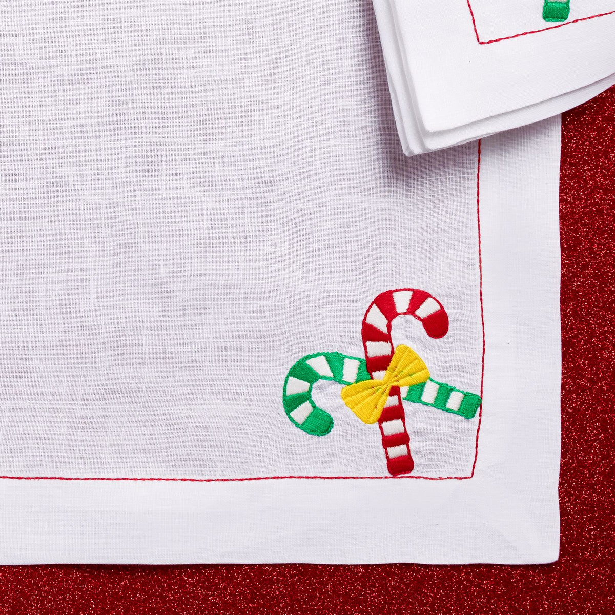 Christmas Joy matching festive linen napkin — Maison Alia