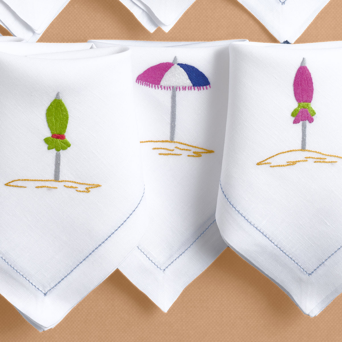 Deauville matching linen napkin detail — Maison Alia