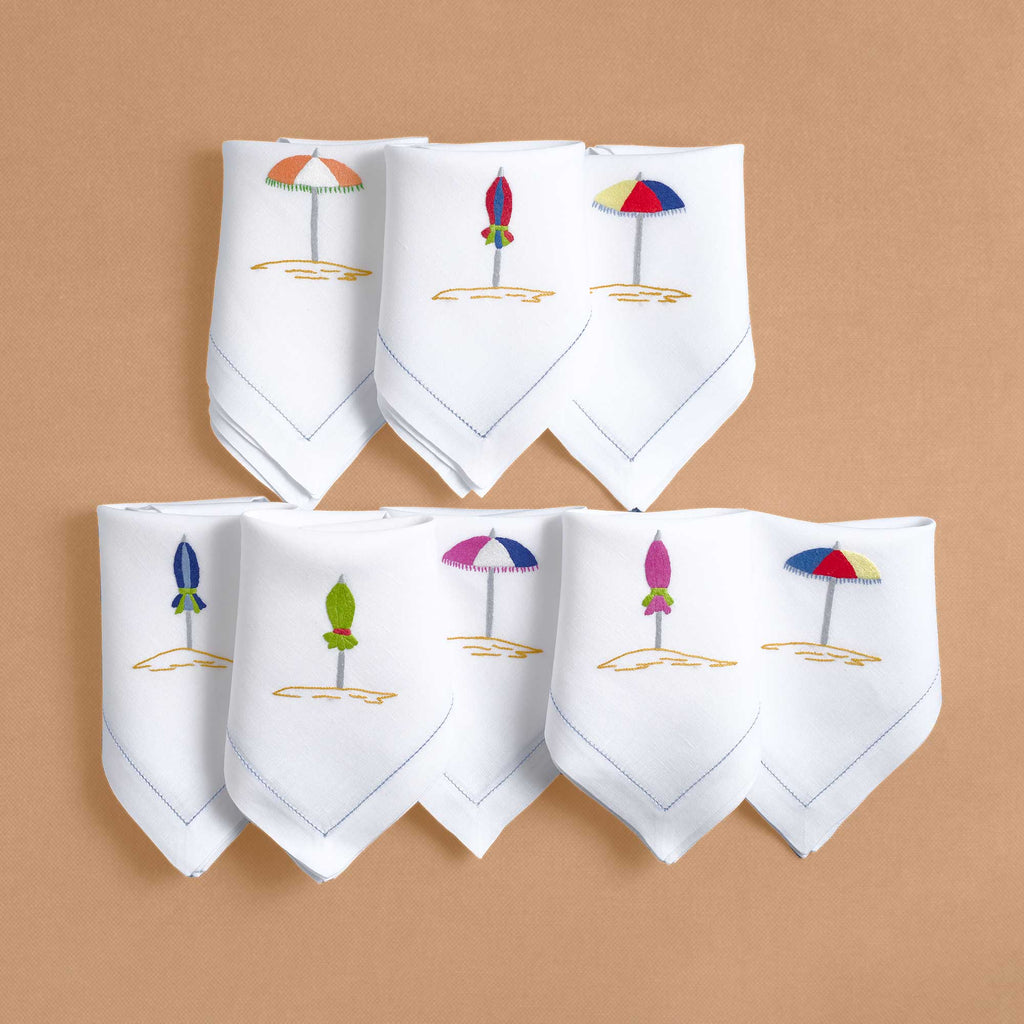 Deauville linen placemat and napkin, seaside-inspired — Maison Alia