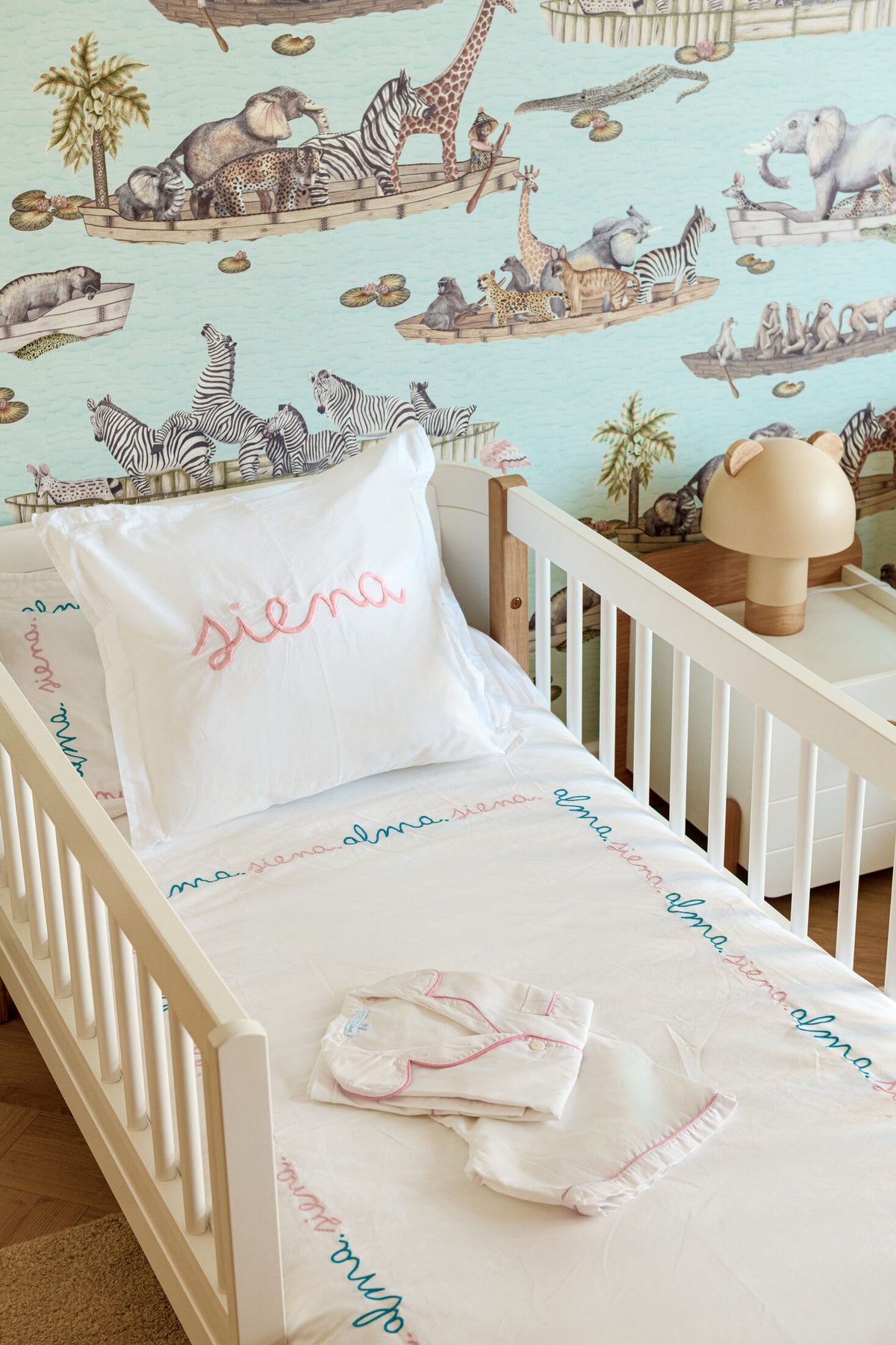 In Your Own Words — personalised embroidered kids bed linen | Maison Alia