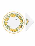 Limoni e Api (Placemat + Napkin) — hand-embroidered Italian linen placemat & napkin set | Maison Alia