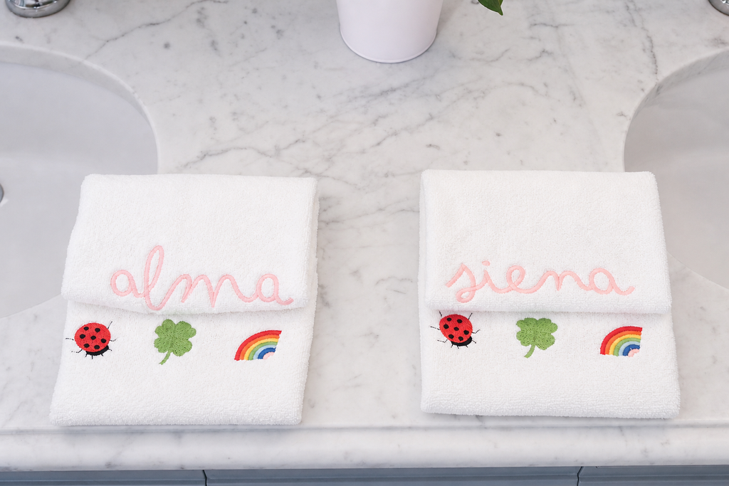 Lucky Charms embroidered kids hooded towel — Maison Alia