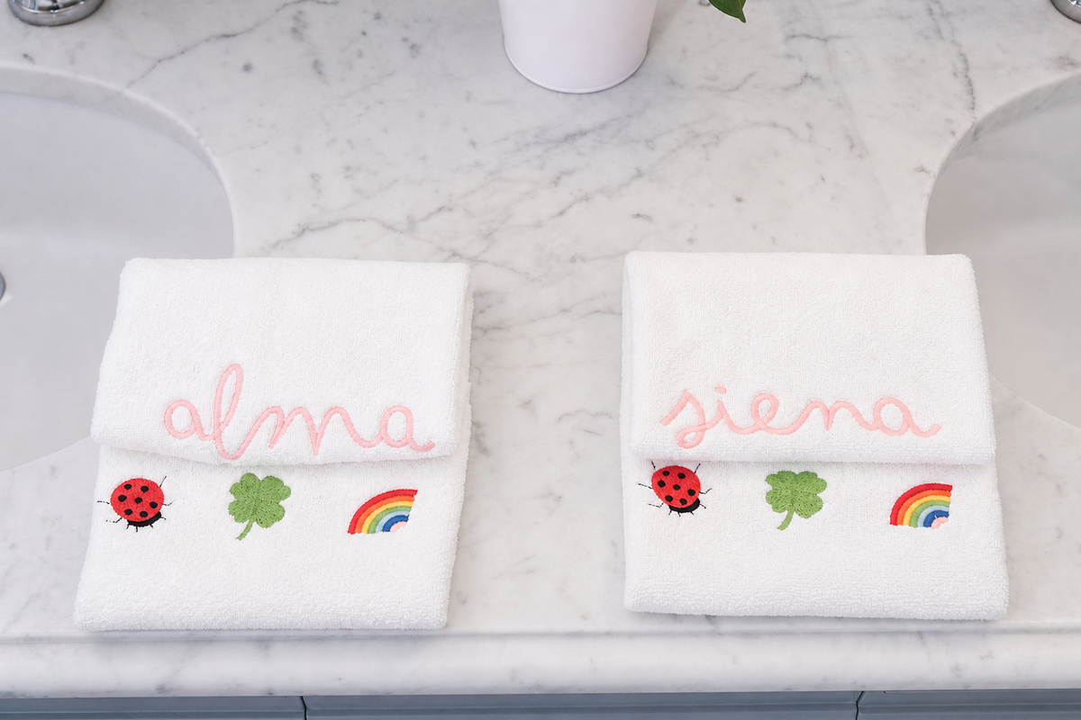 Lucky Charms embroidered kids hooded towel — Maison Alia