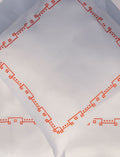 Geometria Arancione — embroidered bed linen set | Maison Alia