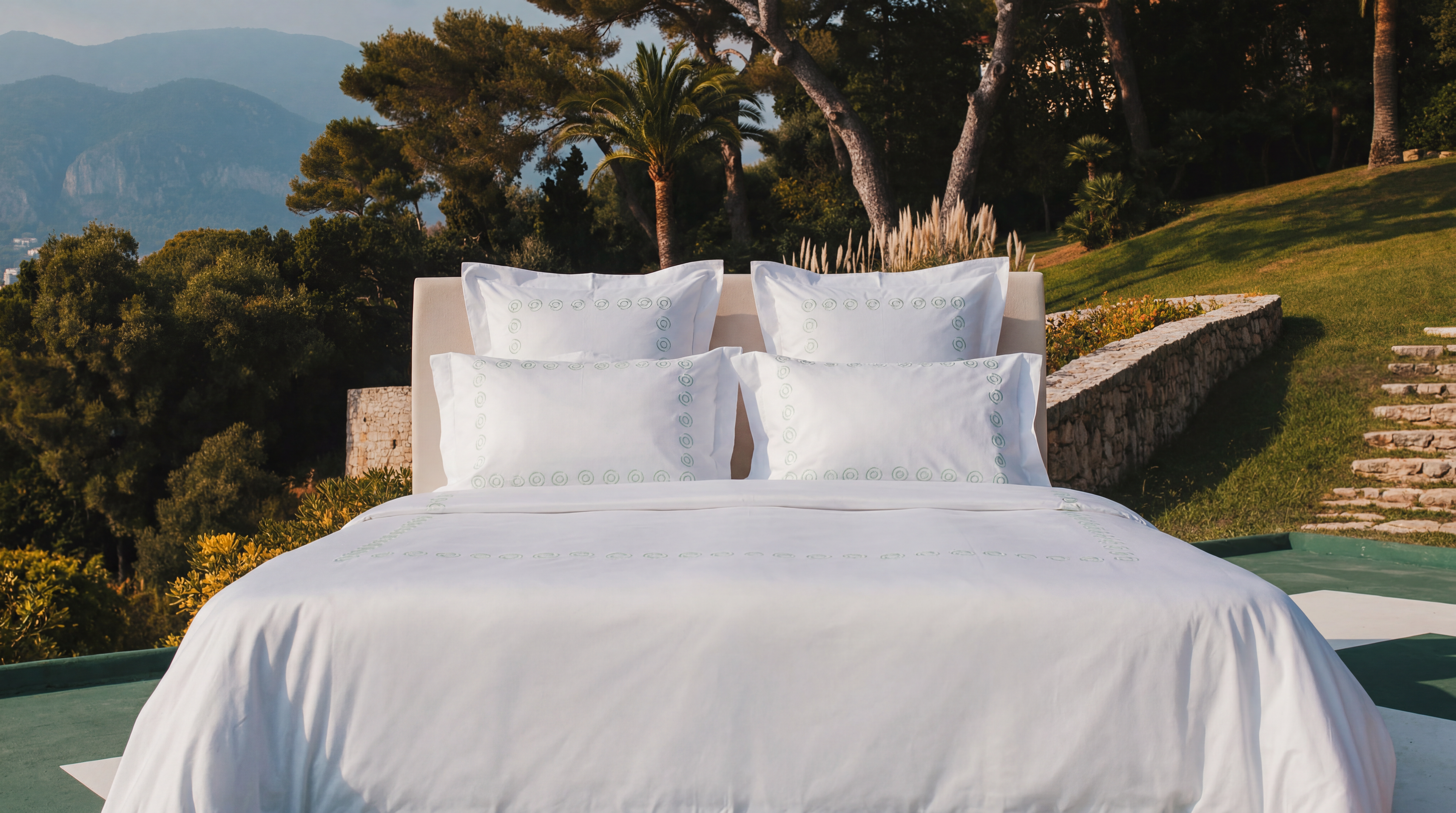 Demi-Cercles Verts - Bed Set