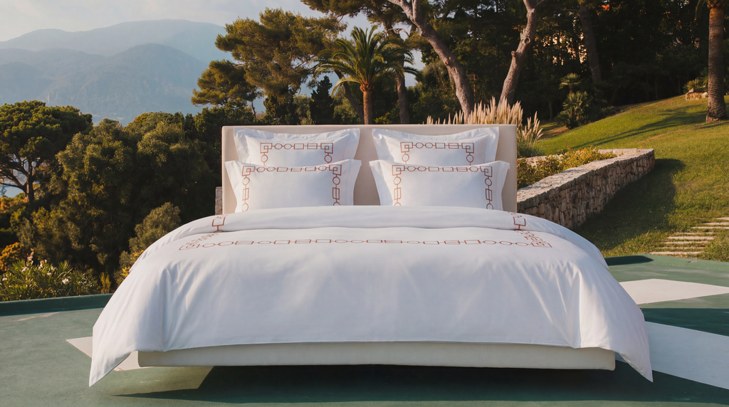 Carrés et Cercles Dorés - Bed Set