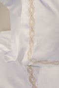 Losanges Dorés — embroidered bed linen set | Maison Alia