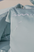 Oceano Turchese — embroidered bed linen set | Maison Alia
