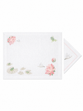 Nymphéas et Grenouilles (Placemat + Napkin) — hand-embroidered Italian linen placemat & napkin set | Maison Alia
