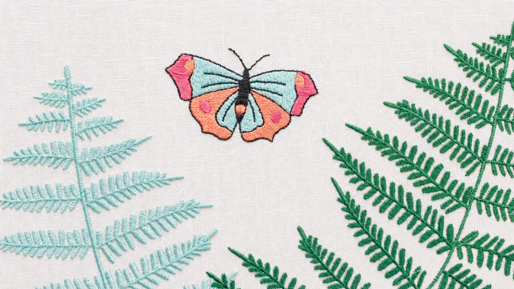 Fougères et Papillons (Placemat + Napkin)