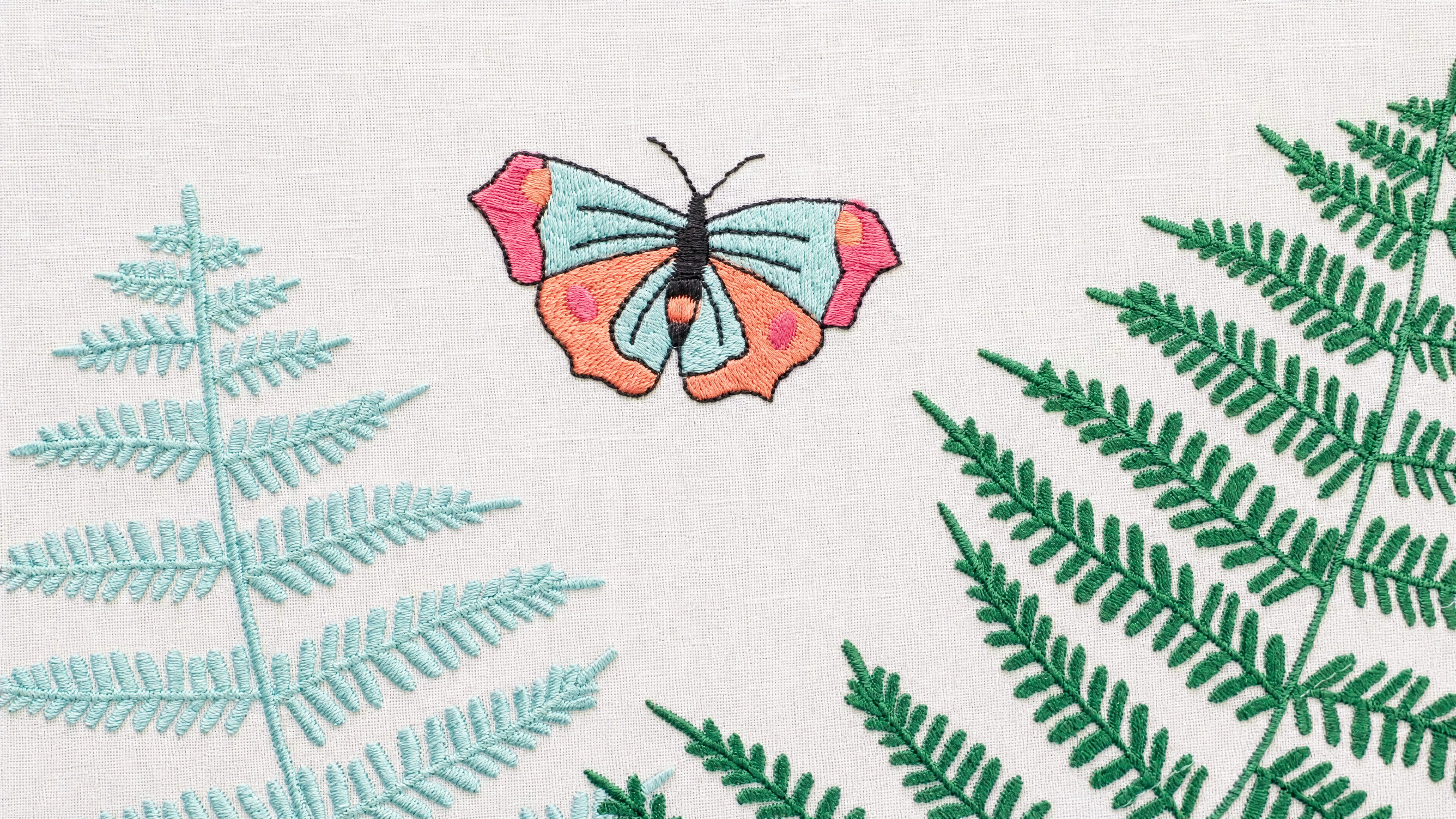 Fougères et Papillons (Placemat + Napkin)