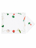 Potager Luxury (Placemat + Napkin) — hand-embroidered Italian linen placemat & napkin set | Maison Alia