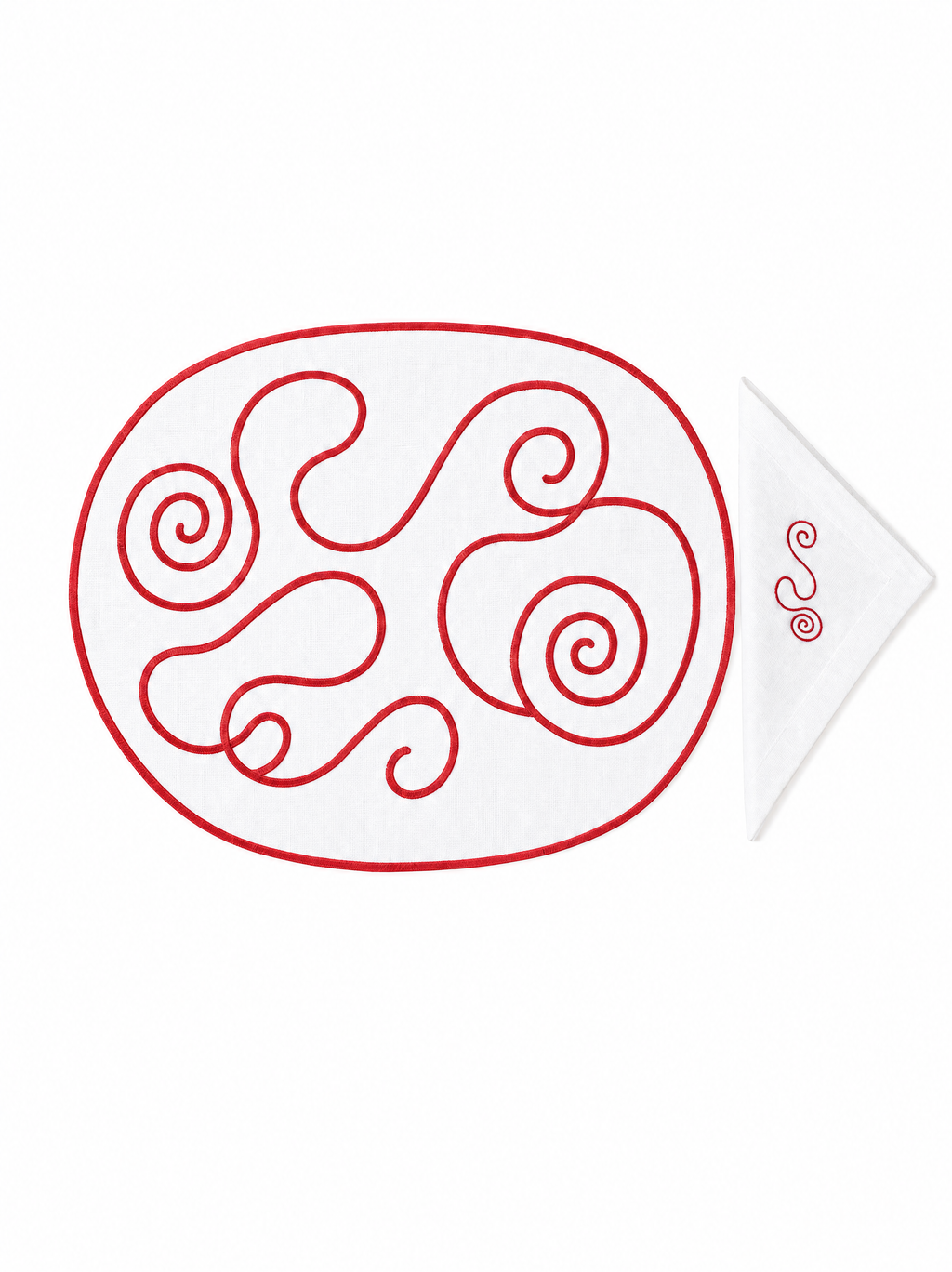 Spirales Rouges (Placemat + Napkin)