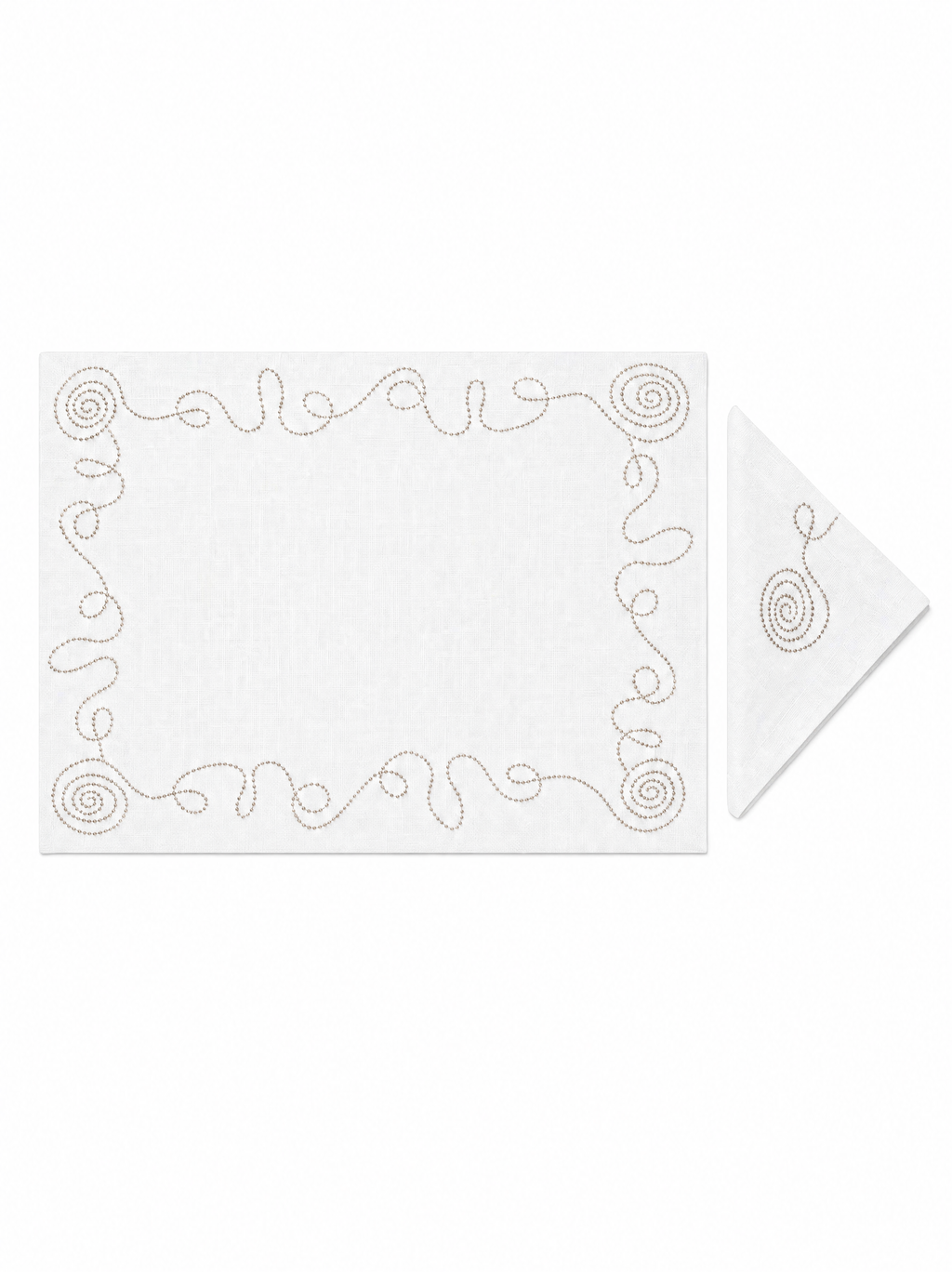 Volutes Beiges (Placemat + Napkin)