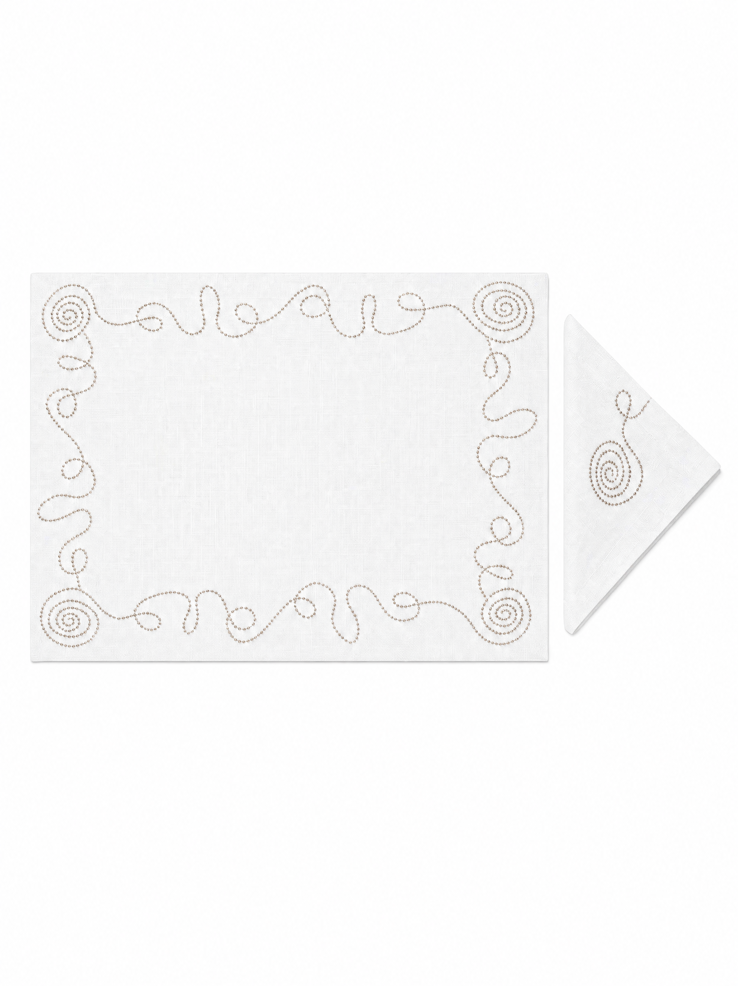 Volutes Beiges (Placemat + Napkin)