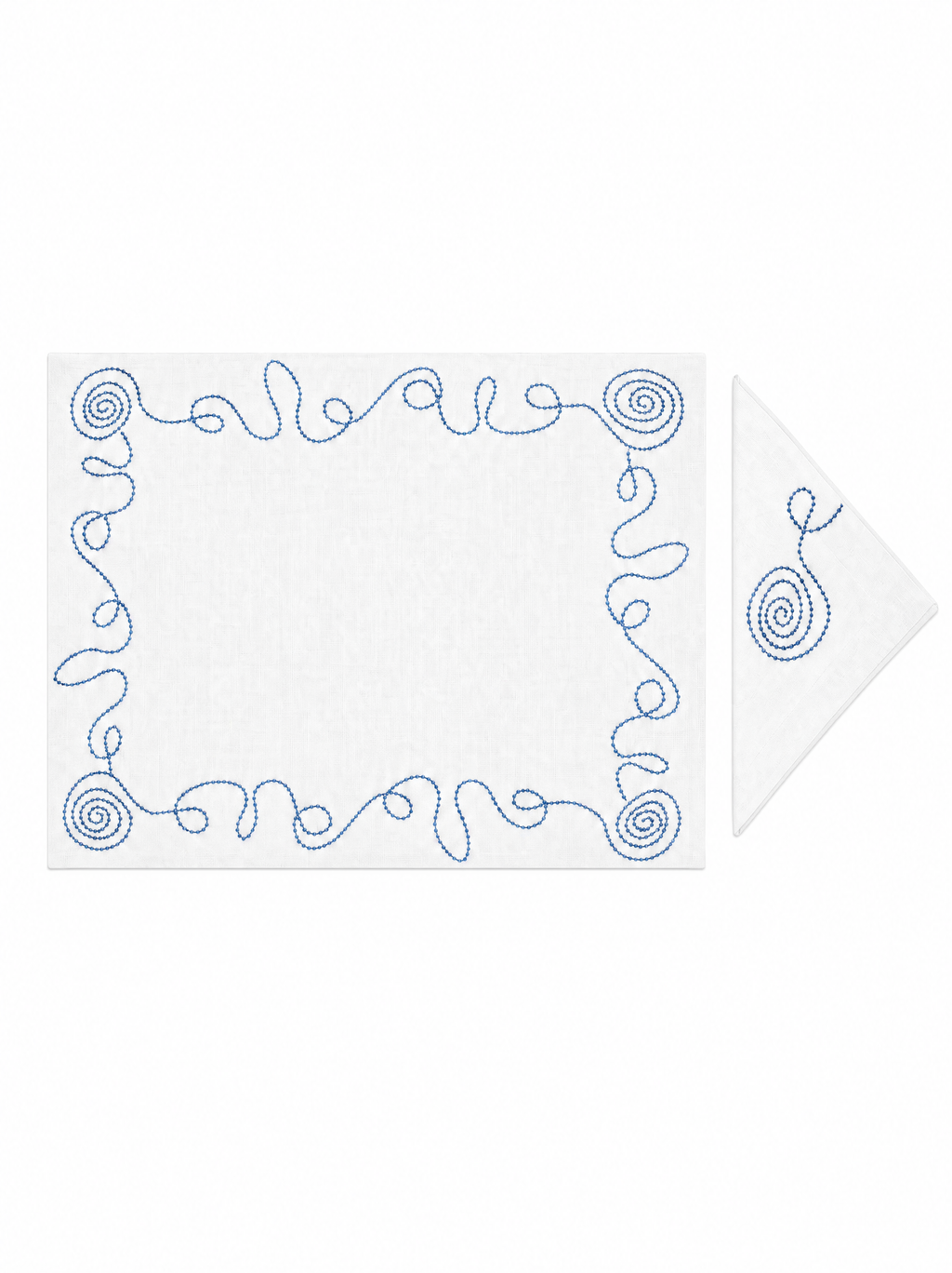 Volutes Bleues (Placemat + Napkin)