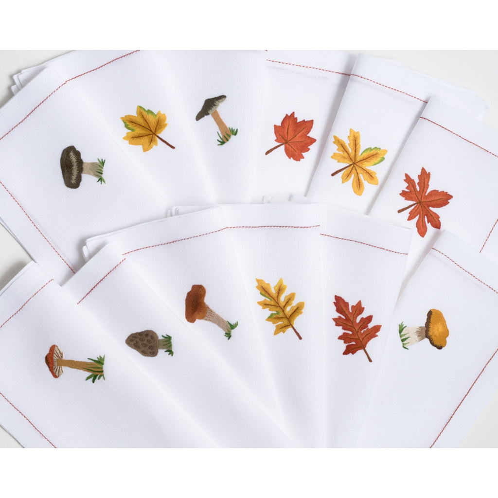 Table - Placemat - Champignons (Hand Embroidered)