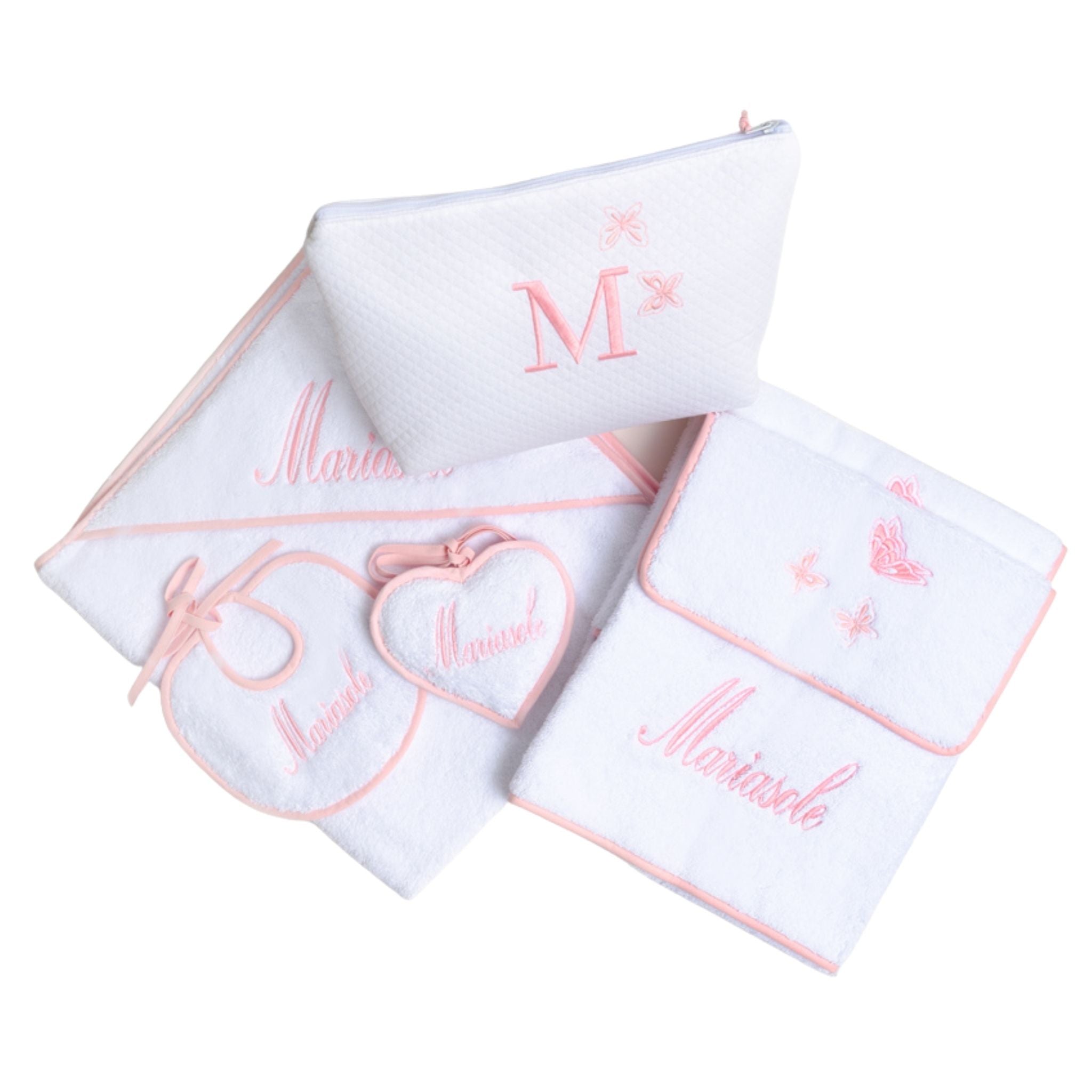 Kids - Bath Collection - Pink Butterflies Birth Set