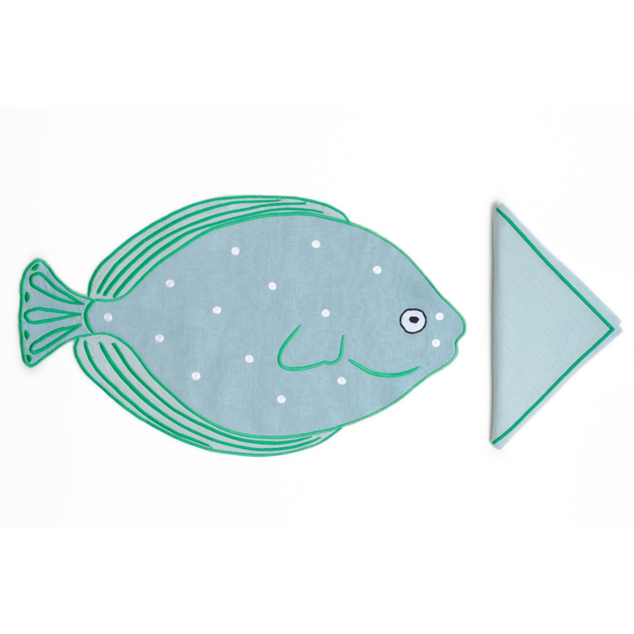 Table - Placemat - Blue & Green Fish