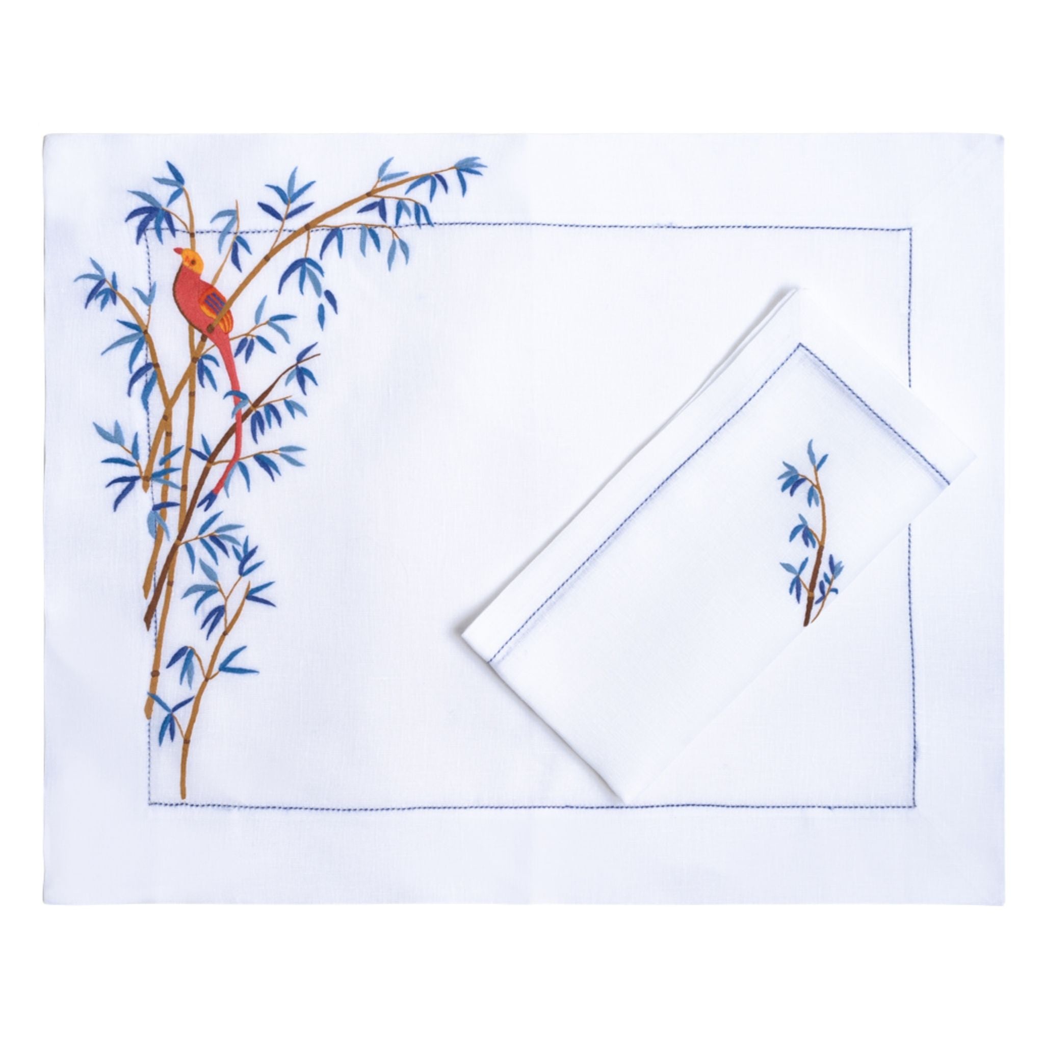 Table - Placemat - Bambou (Hand Embroidered)