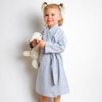 Kids - Pyjama Collection - Cotton Flannel Dressing Gown - Grey