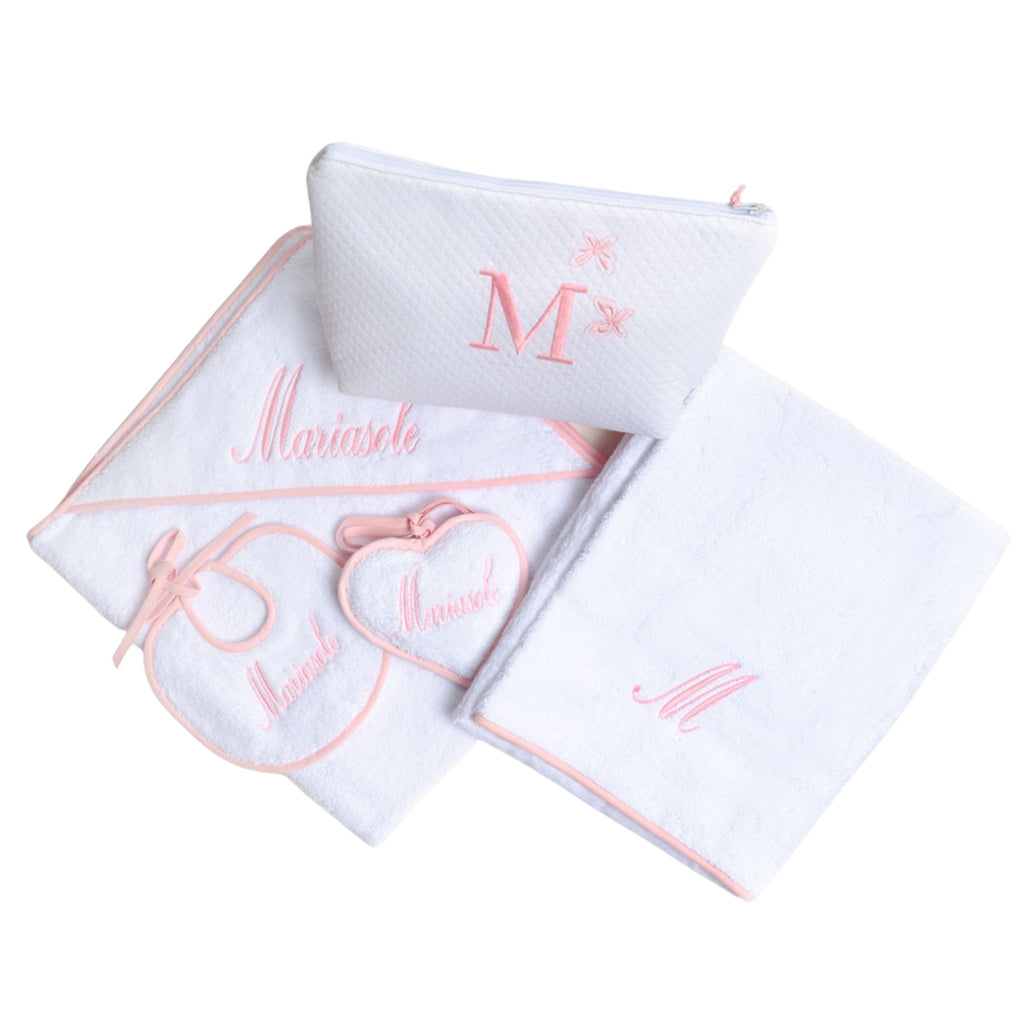 Kids - Bath Collection - Pink Butterflies Birth Set