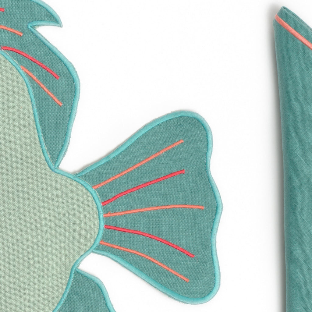 Table - Placemat - Green & Coral Fish