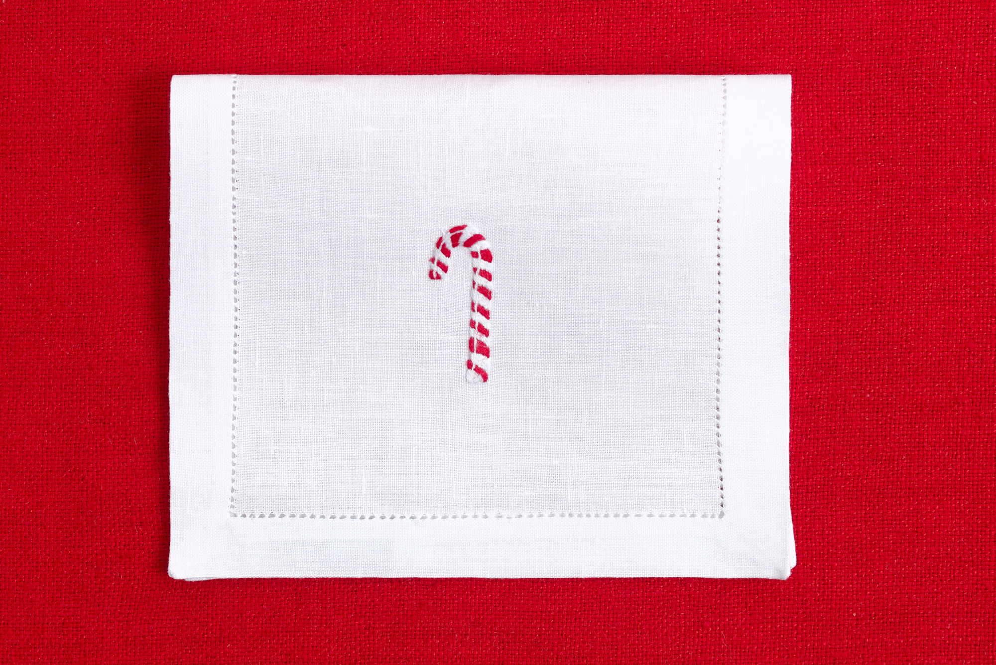 Table - Drink Placemat - Christmas Decorations (Hand Embroidered)