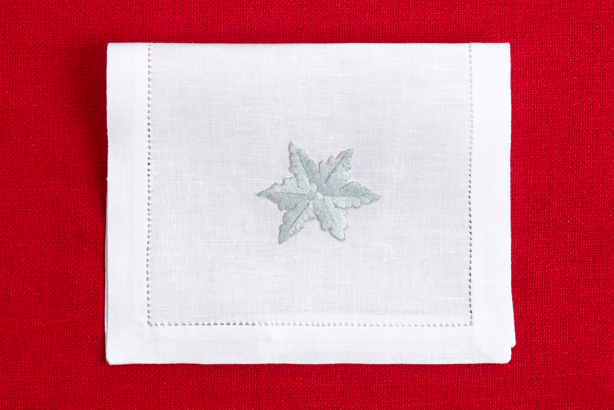 Table - Drink Placemat - Christmas Decorations (Hand Embroidered)