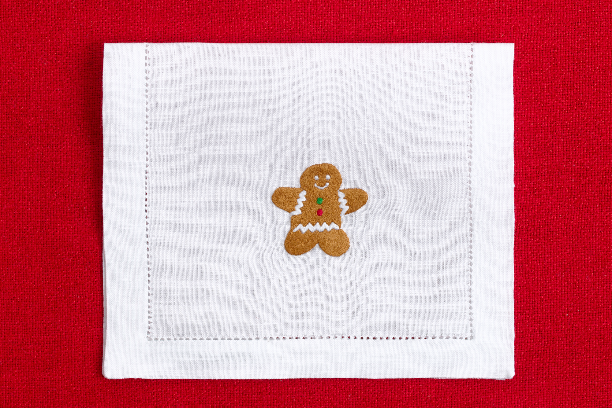 Table - Drink Placemat - Christmas Decorations (Hand Embroidered)
