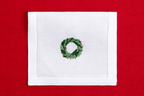Table - Drink Placemat - Christmas Decorations (Hand Embroidered)