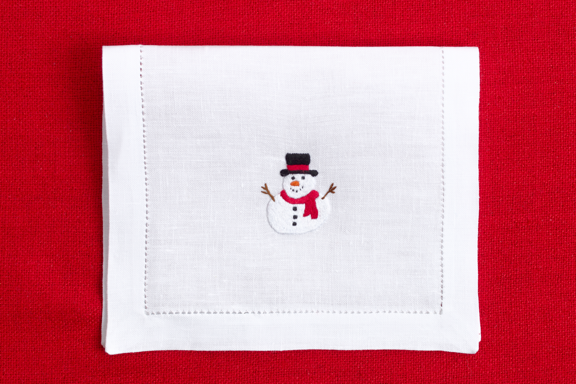 Table - Drink Placemat - Christmas Decorations (Hand Embroidered)