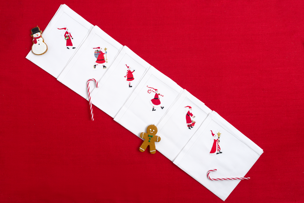 Table - Placemat - Santa (Hand Embroidered)