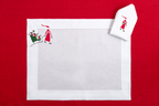 Table - Placemat - Santa (Hand Embroidered)