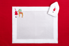 Table - Placemat - Santa (Hand Embroidered)