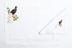 Table - Placemat - Exotic Birds (Hand Embroidered)