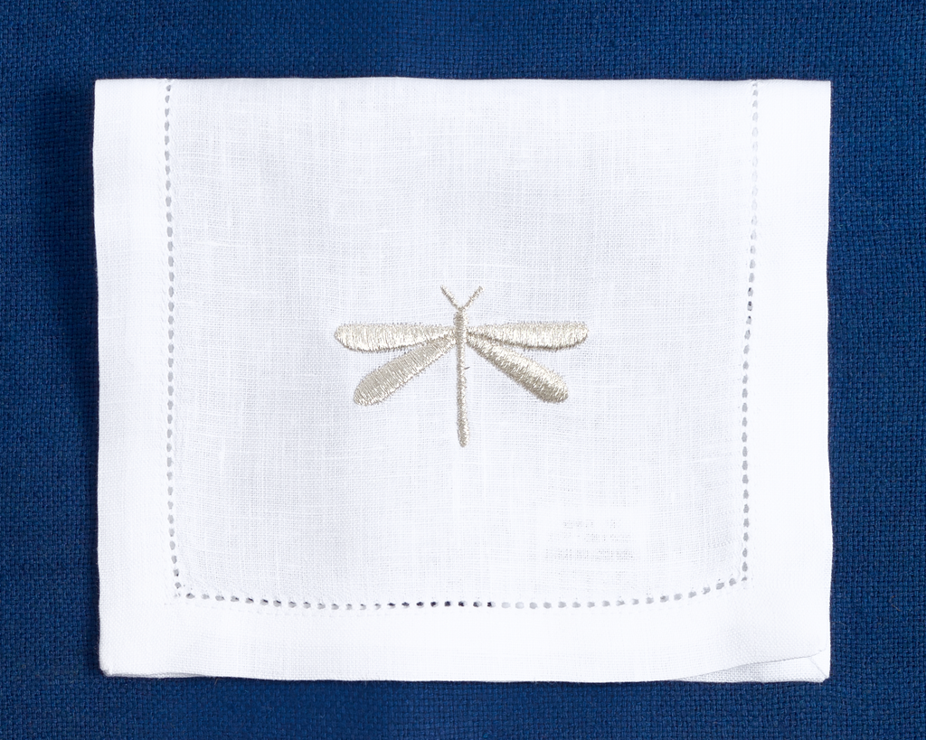 Table - Drink Placemat - Golden Dragonflies