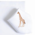 Giraffes — hand-embroidered Italian linen | Maison Alia