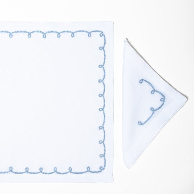 Table - Placemat - Light Blue Rope