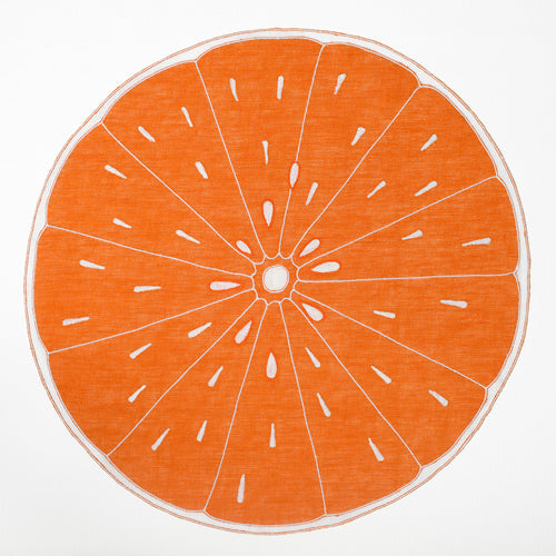Orange — hand-embroidered Italian linen | Maison Alia