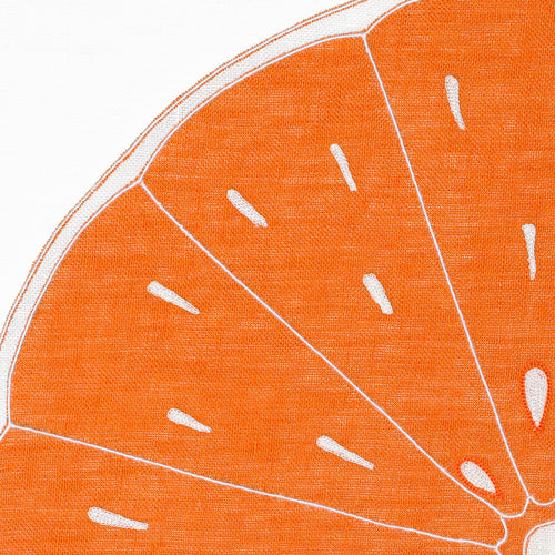 Orange — hand-embroidered Italian linen | Maison Alia