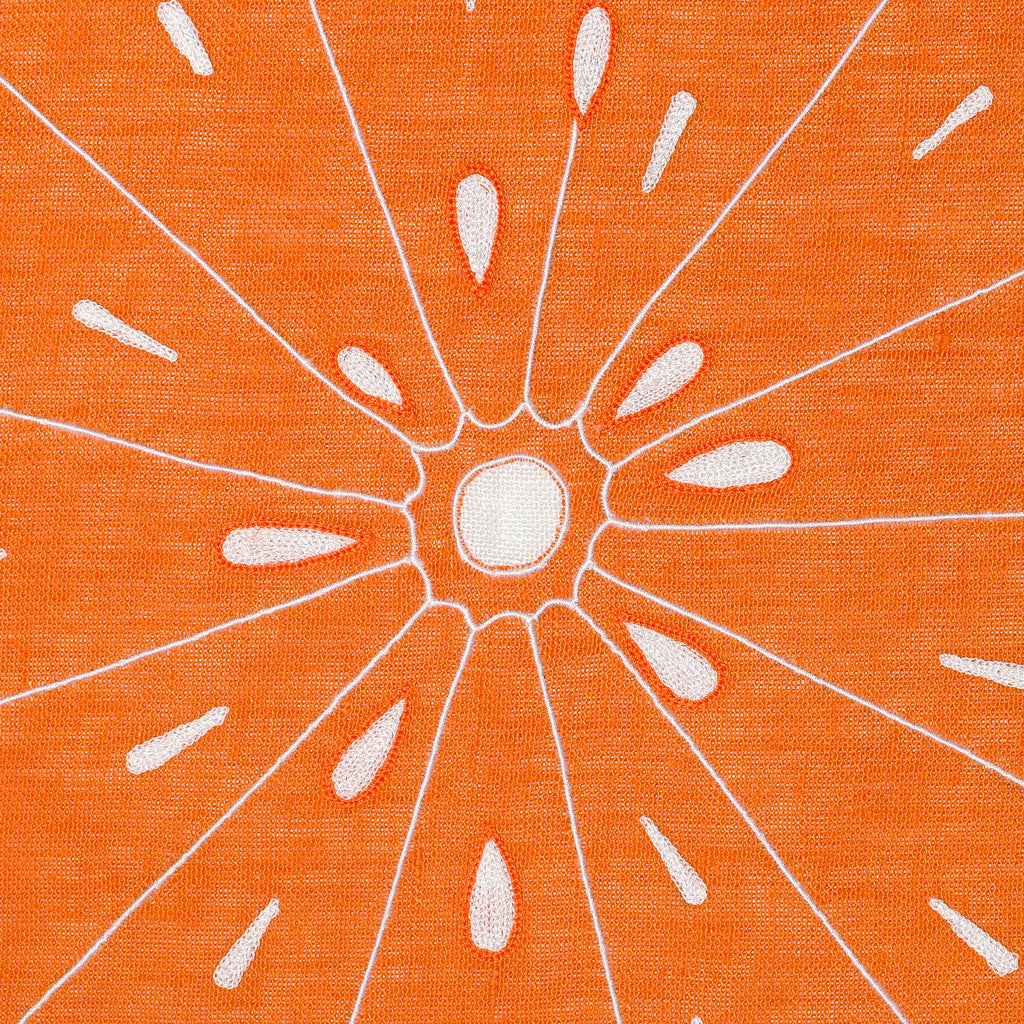 Agrumi linen placemat with Mediterranean citrus embroidery — Maison Alia