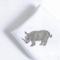 Rhinoceros — hand-embroidered Italian linen | Maison Alia